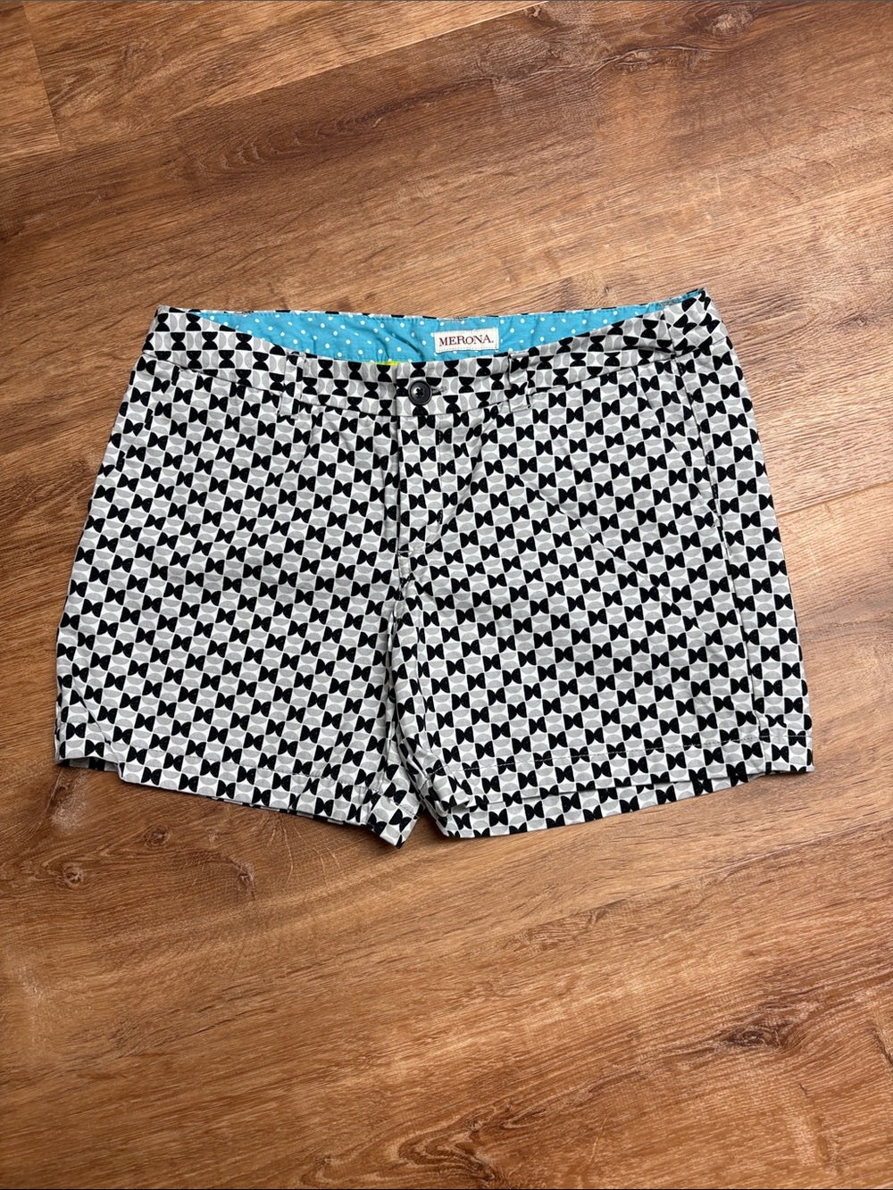 Merona Black & White Geometric Print Shorts